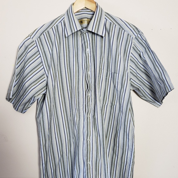SERGIO LOUIS ITALY SHORT SLEEVE DRESS SHIRT MEN'S - Picture 1 of 8